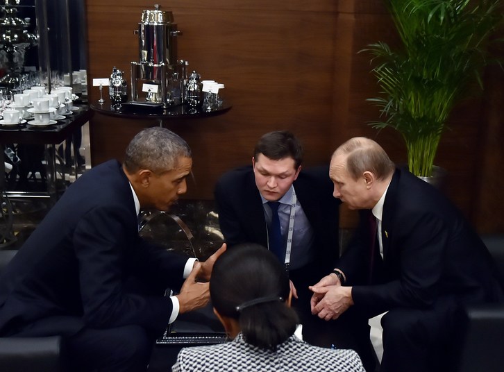 Obama y Putin. (AFP)