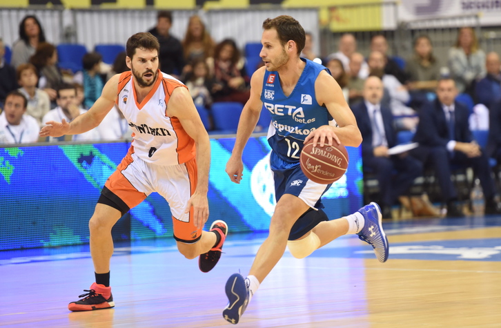 Gipuzkoa Basket sigue sin poder ganar un partido. (Andoni CANELLADA / ARGAZKI PRESS)