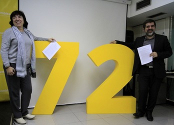 Jordi Sánchez, presidente de la ANC y Rosa Alentorn, vicepresidenta de la entidad. (assemblea.cat)