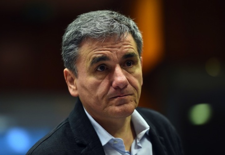 Euclid Tsakalotos, ministro griego de Finanzas. (Emmanuel DUNAND/AFP PHOTO)