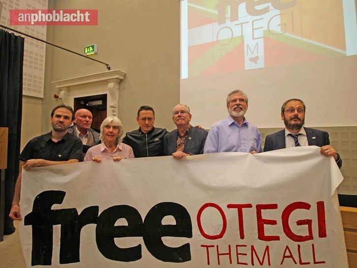 Llamamiento irlandés de adhesión a la campaña ‘Free Otegi, free them all’. (FREE OTEGI)