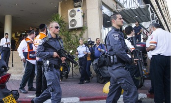 Policía israelí en Tel Aviv. (Jack GUEZ / AFP)