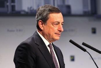 El presidente del BCE, Mario Draghi. (Daniel ROLAND/AFP PHOTO)