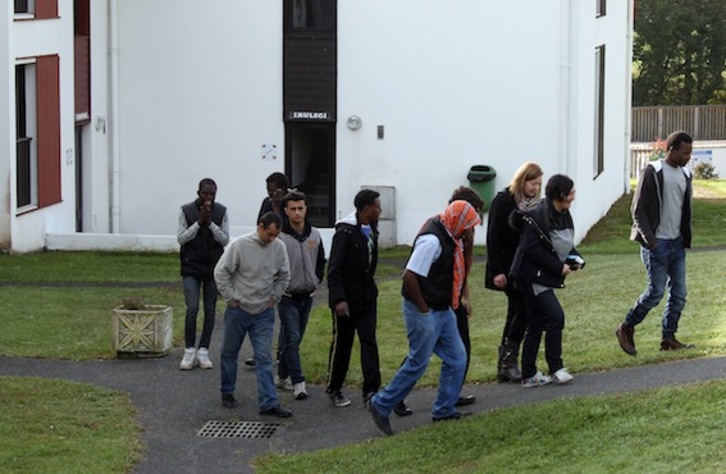 Baigorrira iritsitako errefuxiatuak. (Bob EDME)