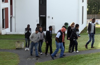 Baigorrira iritsitako errefuxiatuak. (Bob EDME)