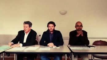 David Grosclaude, Joseph Boussion et Mathieu Accoh sont respectivement en première, troisième et cinquième position sur la liste départementale des Pyrénées-Atlantiques. © Mediabask