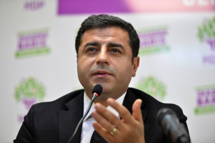 Selahattin Demirtas HDP alderdi kurduaren burua. (AFP)