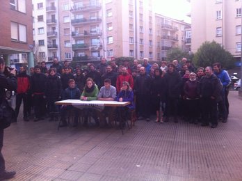 Rueda de prensa celebrada en Burlata. (@EHBilduBurlata)