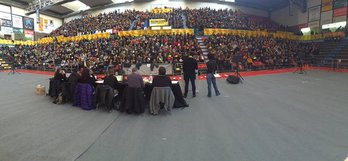 Imagen del pabellón Nou Congost de Manresa en el que se reúne la CUP. (CUP)