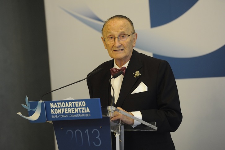 Vicente Zaragüeta presidió el comité de la Conferencia de Alcaldes de Donostia. (Jon URBE/ARGAZKI PRESS)