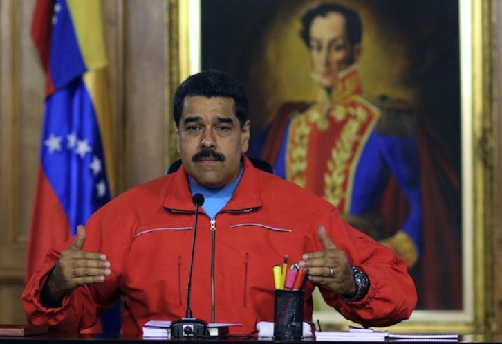 Nicolás Maduro, durante una reciente intervención pública. (AFP)