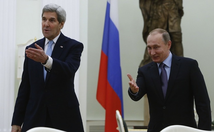 Putin se reunió ayer con John Kerry, secretario de Estado de EEUU. (Sergei KARPUKHIN / AFP)