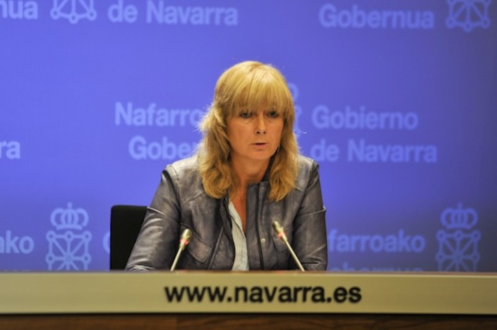 La portavoz del Gobierno navarro y consejera de Relaciones Ciudadanas e Institucionales, Ana Ollo. (Idoia ZABALETA/ARGAZKI PRESS)