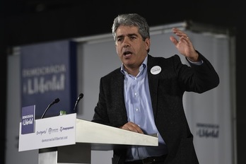 Francesc Homs, durante un acto electoral. (Josep LAGO/AFP)