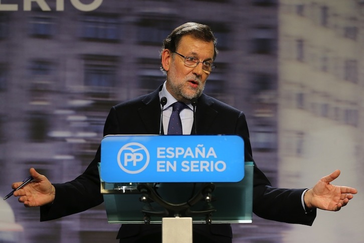 El presidente del Gobierno español en funciones, Mariano Rajoy. (César MANSO/AFP)