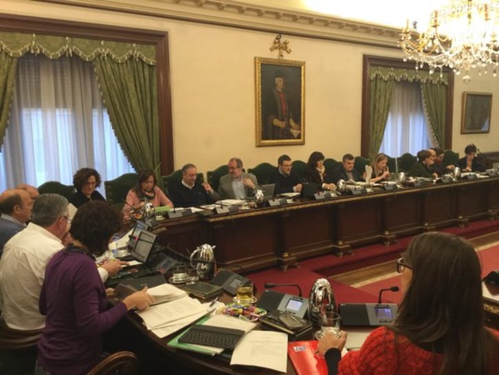 El pleno del Ayuntamiento de Iruñea ha aprobado los presupuestos de 2016. (@romeoaritz)