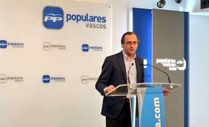 Alfonso Alonso ha comparecido para valorar los resultados del PP de la CAV. (@PPvasco)