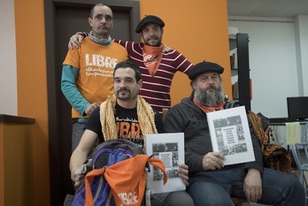 Cuatro de los cinco encausados de Askapena. (Iñigo URIZ/ARGAZKI PRESS)