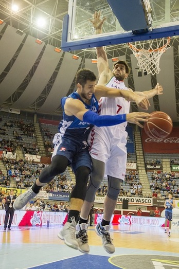 Laboral Kutxa ha tenido que sudar la camiseta para llevarse la victoria. (Juan Carlos RUIZ/ARGAZKI PRESS)