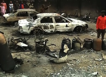 Imagen de la zona donde se ha producido el incidente, en una captura de televisión. (AFP)