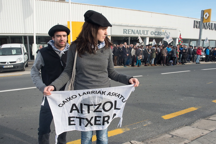 Concentración realizada para reclamar la liberación de Gogorza y el resto de presos enfermos. (ARGAZKI PRESS)