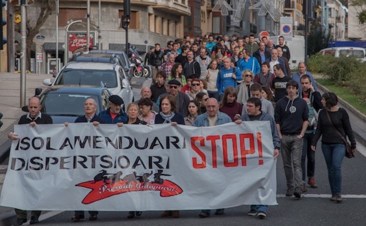 Jon Enparantza eta gainerako presoen askatasuna galdegiteko manifestazioa, Antiguan. (Andoni CANELLADA/ARGAZKI PRESS)