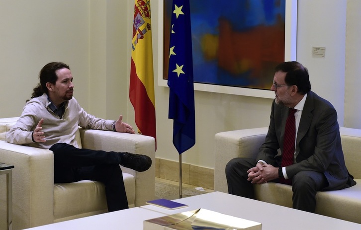 Iglesias y Rajoy se han reunido en La Moncloa traslas elecciones del pasado 20-D. (Pierre.Phillipe MARCOU / AFP)