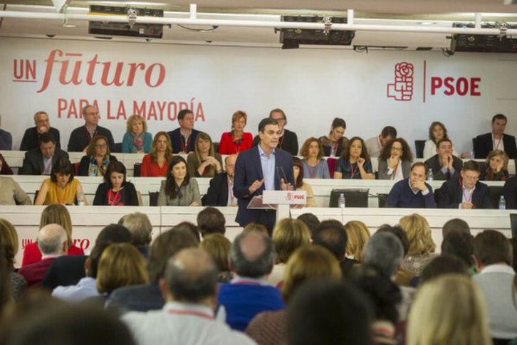 Pedro Sánchez, durante su intervención ante el Comité Federal del PSOE. 