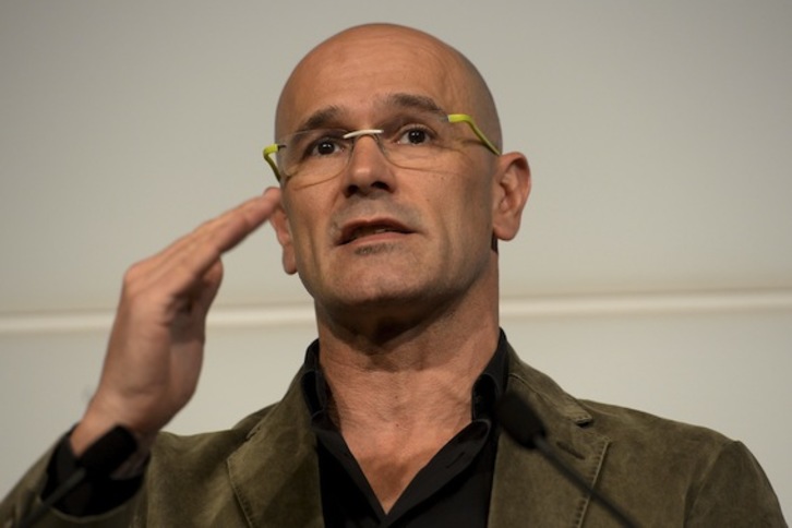 Raül Romeva, en una comparecencia anterior en el Parlament. (Josep LAGO/AFP)