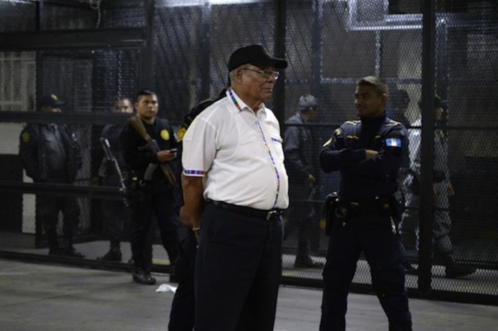 El exmilitar Manuel Benedicto Lucas Garcia. (Orlando ESTRADA/AFP)