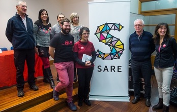 Sare ha ofrecido hoy los últimos detalles de la manifestación del sábado. (Luis JAUREGIALTZO/ARGAZKI PRESS)