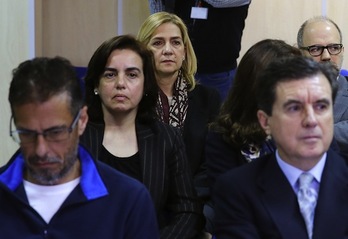 Cristina de Borbón, en la sala donde se celebra el juicio. (Ballesteros/AFP)