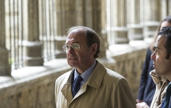 Pío García-Escudero, en 2014, durante una visita a Iruñea. (Jagoba MANTEROLA/ARGAZKI PRESS) 