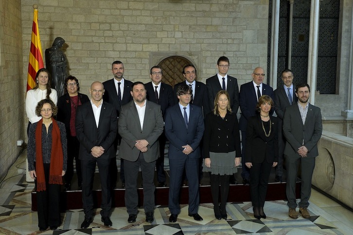 El nuevo Govern de Catalunya. (Josep LAGO/AFP)