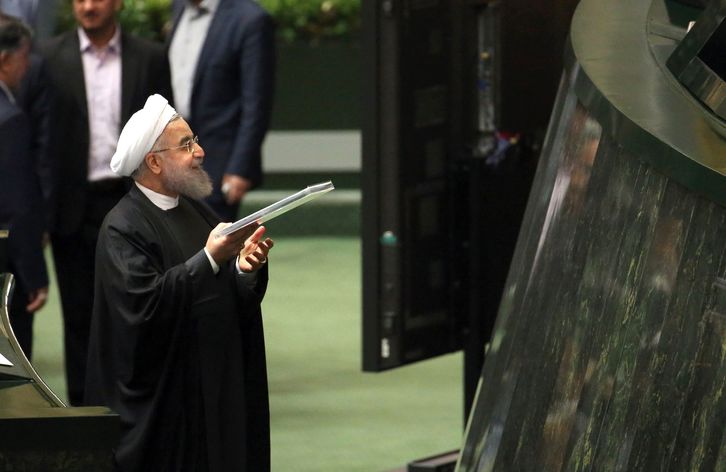 Hassan Rohani ha valorado el fin de las sanciones contra Irán. (Atta KENARE / AFP)