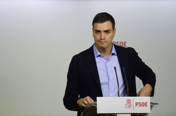 Pedro Sánchez, secretario general del PSOE. (PIERRE-PHILIPPE MARCOU /AFP)