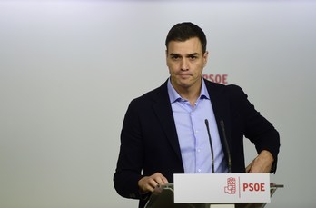 Pedro Sánchez, secretario general del PSOE. (PIERRE-PHILIPPE MARCOU /AFP)