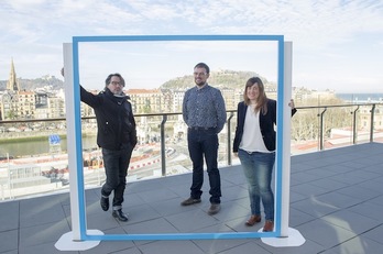 Hansel Cereza, Xabi Payá y Enara García. (Juan Carlos RUIZ / ARGAZKI PRESS)