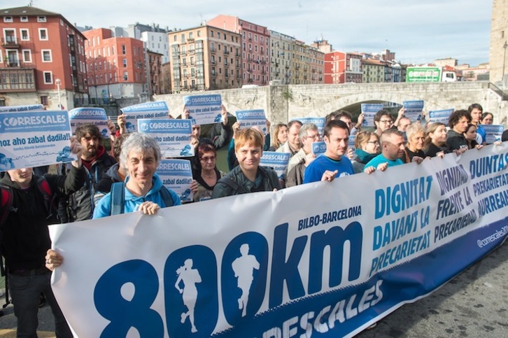 En la presentación de Correscales han tomado parte representantes sindicales y de diversos movimientos sociales. (ARGAZKI PRESS)