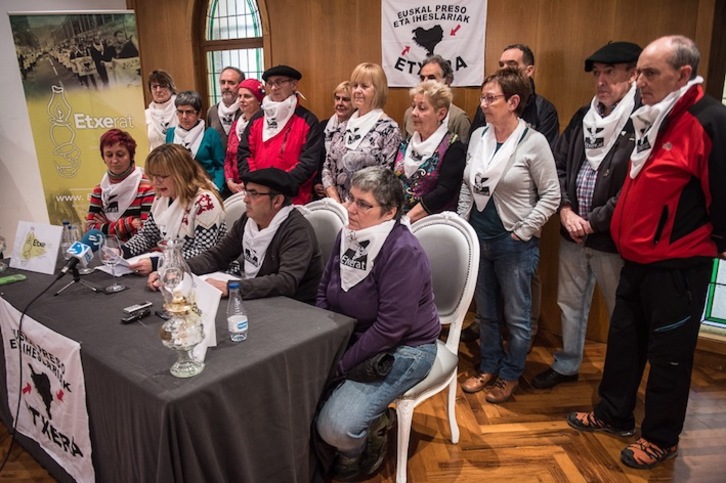 Comparecencia de Etxerat en Iruñea. (Jagoba MANTEROLA/ARGAZKI PRESS)