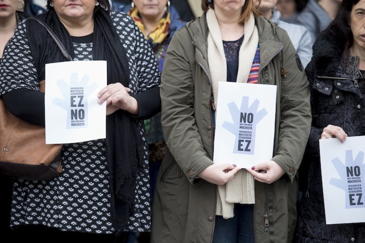 Aliciaren hilketa salatzeko kontzentrazioa. (Iñigo URIZ/ARGAZKI PRESS)