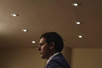 Albert Rivera, líder de Ciudadanos. (Pedro ARMESTRE / AFP)