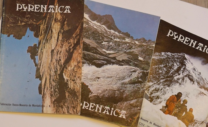 Ejemplares de ‘Pyrenaica’ de 1975. (Gotzon ARANBURU)