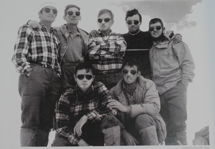 Imangen de la expedición vasca a los Andes de 1967 extraída del libro ‘Cien años en imágenes’.