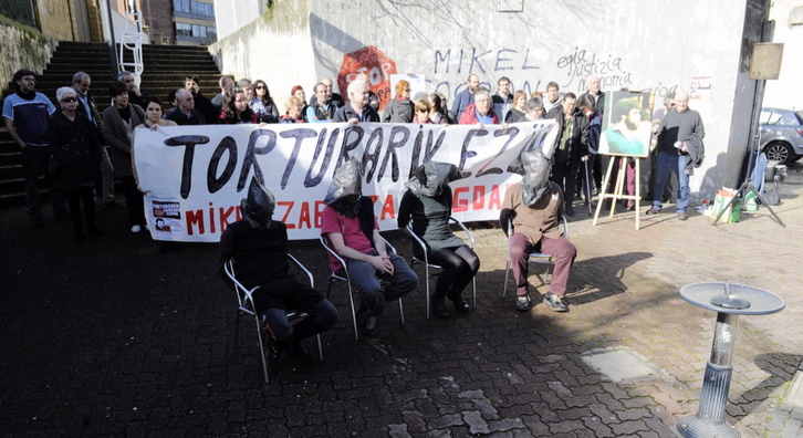 Mikel Zabalza herri ekimenak Altzan egindako ekitaldia. (Gorka RUBIO / ARGAZKI PRESS)