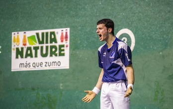 Jokin Altuna, otsailaren 8an Beotibarren jokatu zen partidan. (Gorka RUBIO/ARGAZKI PRESS)