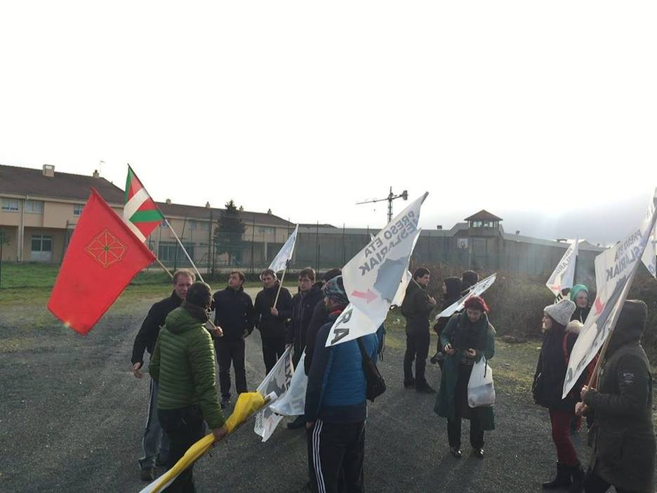 Marcha a la cárcel de Monterroso.  (EZKER ABERTZALEA/FACEBOOK)