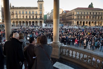 Concentración en la Plaza del Castillo de Iruñea. (Iñigo URIZ/ARGAZKI PRESS)