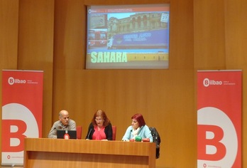 Sahararen aldeko karabana solidarioaren aurkezpena. (NAIZ)