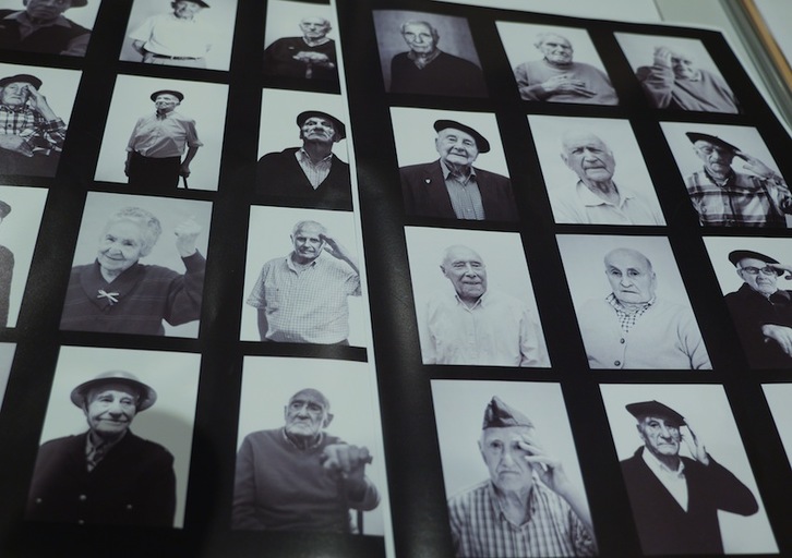 27 gudariren erretratuak egin ditu Mauro Saraviak. (Gotzon ARANBURU)